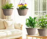 Plastic Hanging Planter With Long Chain - Image 2