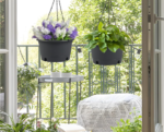 Plastic Hanging Basket Planter With Saucer And Chain, Home Decor