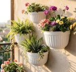 Resin Wall-Mounted Planter, For Vertical Gardens And Windowsills