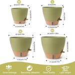 Large Self-Watering Plastic Planters With Deep Water Reservoirs - Image 2