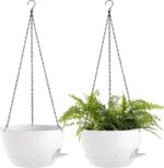 Self-Watering Plastic Hanging Planters With Chains